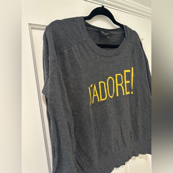 J’Adore ! love Paris Romeo & Juliet knit grey sweater top blouse - Picture 4 of 13